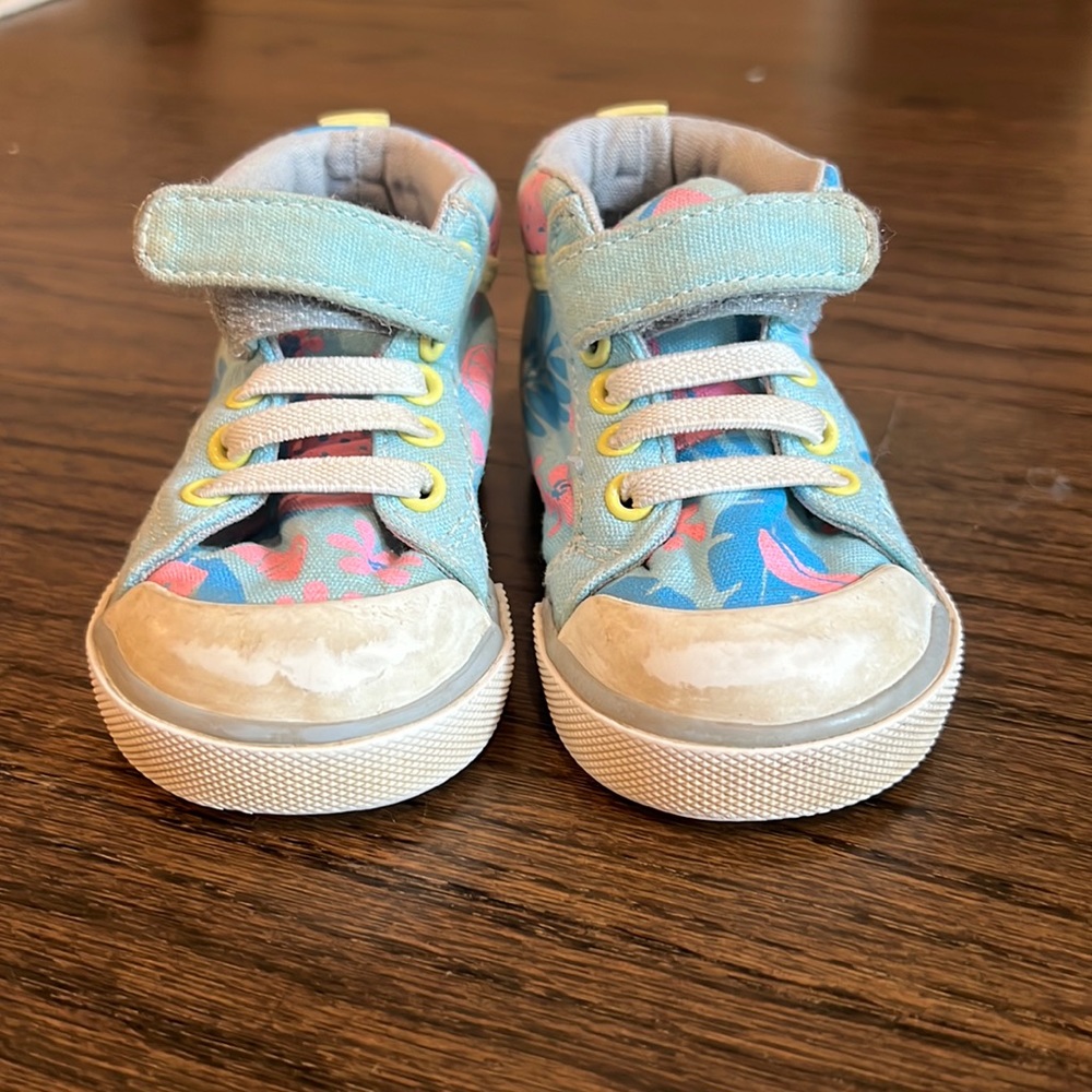 See Kai Run Tropical Blue High Top Sneakers - Size 4